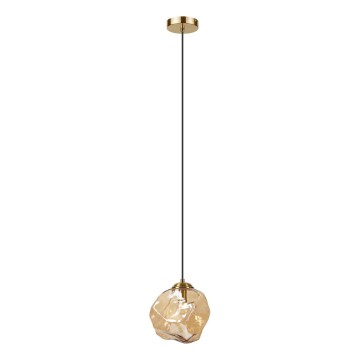 Luster na sajli CRISTAL 1xE14/15W/230V mesing/dimno bež