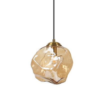 Luster na sajli CRISTAL 1xE14/15W/230V mesing/dimno bež
