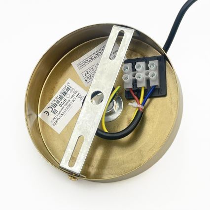 Luster na sajli CRISTAL 1xE14/15W/230V mesing/dimno bež