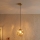 Luster na sajli CRISTAL 1xE14/15W/230V mesing/zadimljeni bež