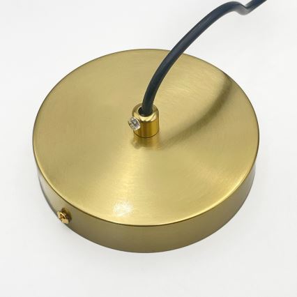 Luster na sajli CRISTAL 1xE14/15W/230V mesing/zadimljeno-crna