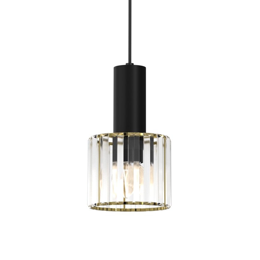 Luster na sajli CRISTAL 1xE27/60W/230V crna