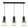 Luster na sajli CRISTAL 3xE27/60W/230V crna