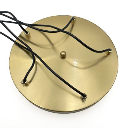 Luster na sajli CRISTAL 5xE14/15W/230V mesing/dimljeno bež