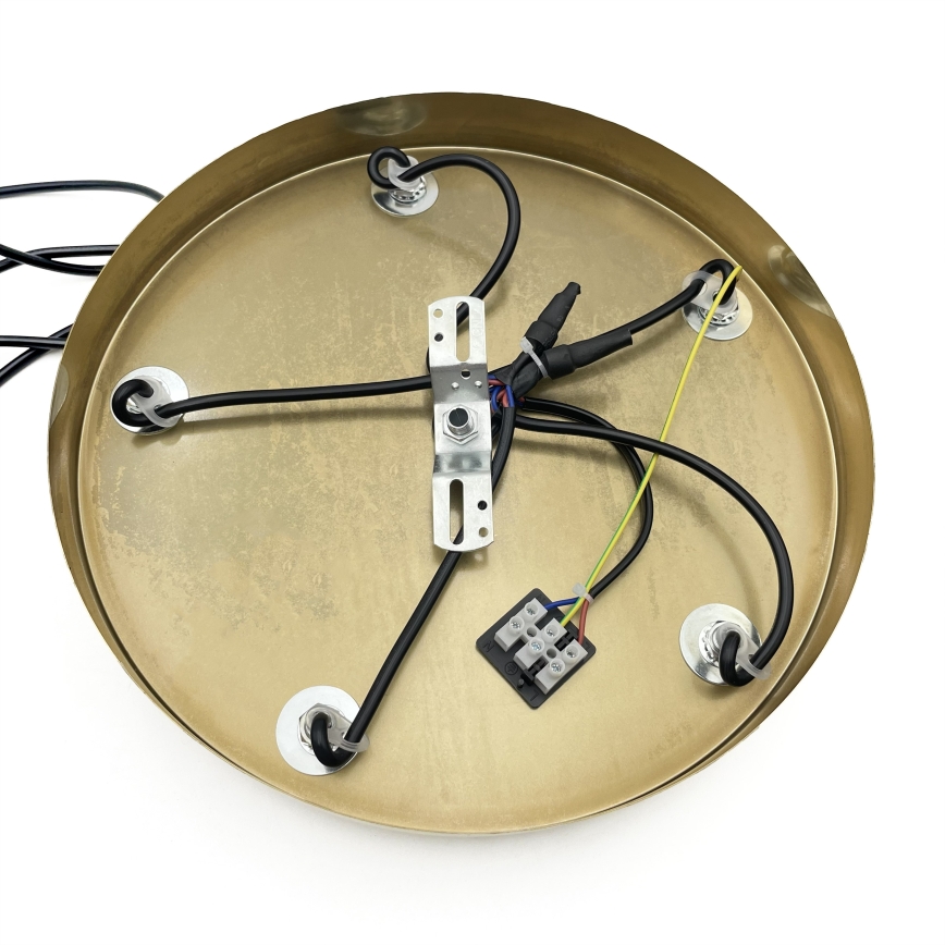 Luster na sajli CRISTAL 5xE14/15W/230V mesing/dimljeno bež