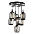 Luster na sajli CRYSTALLINE 7xE27/40W/230V crni