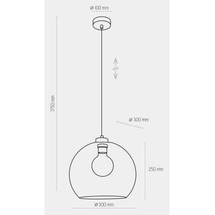 Luster na sajli CUBUS 1xE27/60W/230V