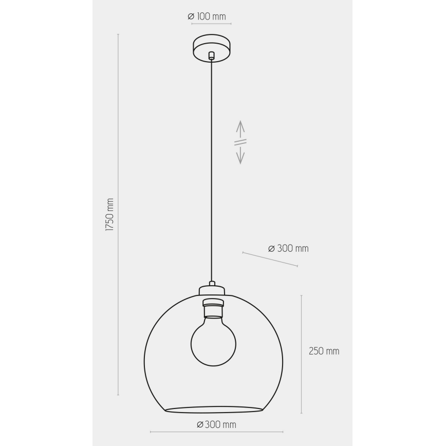 Luster na sajli CUBUS 1xE27/60W/230V