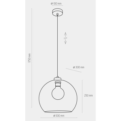 Luster na sajli CUBUS 1xE27/60W/230V