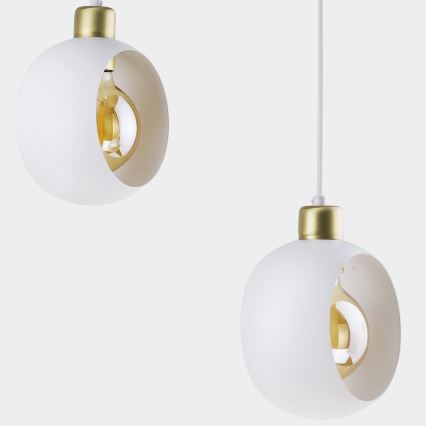Luster na sajli CYKLOP 3xE27/60W/230V bijela