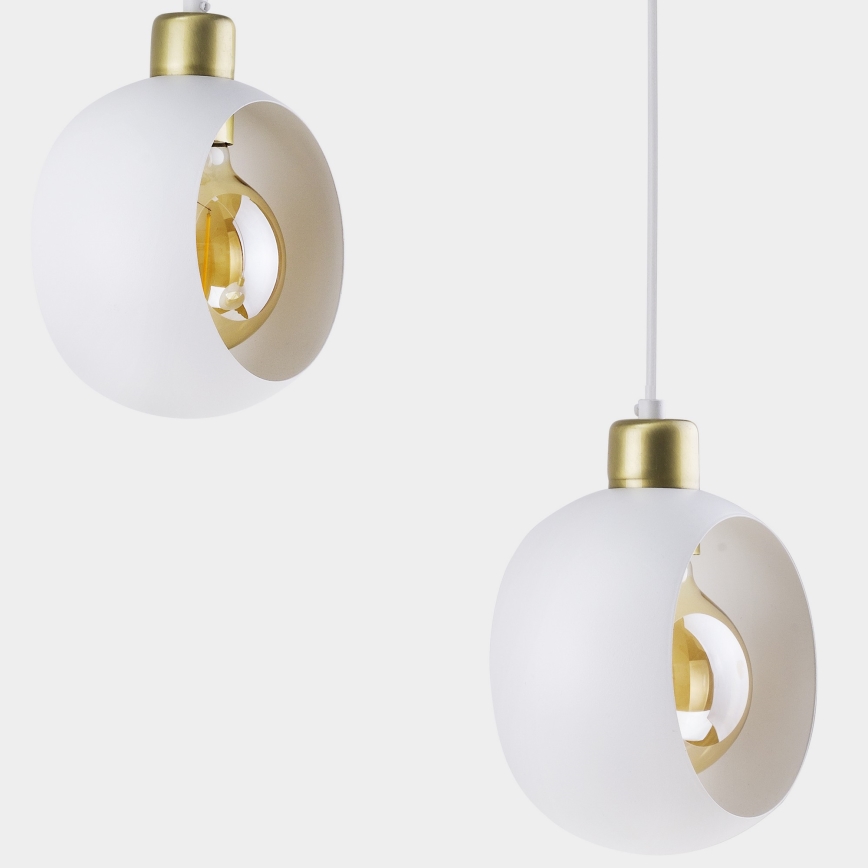 Luster na sajli CYKLOP 3xE27/60W/230V bijela