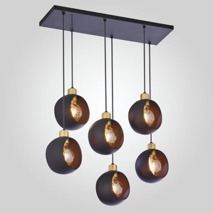Luster na sajli CYKLOP 6xE27/60W/230V