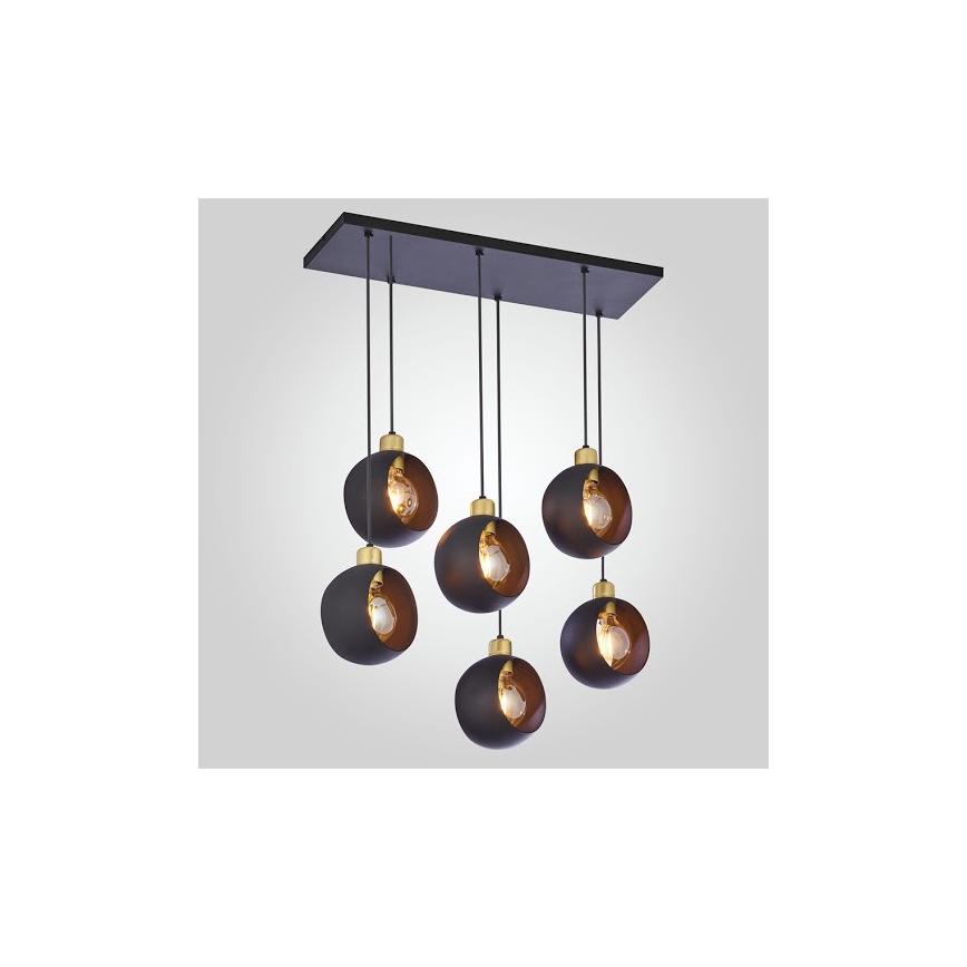 Luster na sajli CYKLOP 6xE27/60W/230V