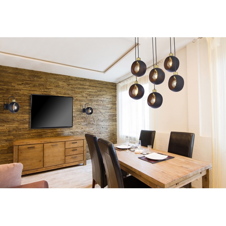 Luster na sajli CYKLOP 6xE27/60W/230V