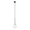 Luster na sajli DAISY 1xG9/12W/230V pr. 14 cm sjajni krom/crna/prozirna