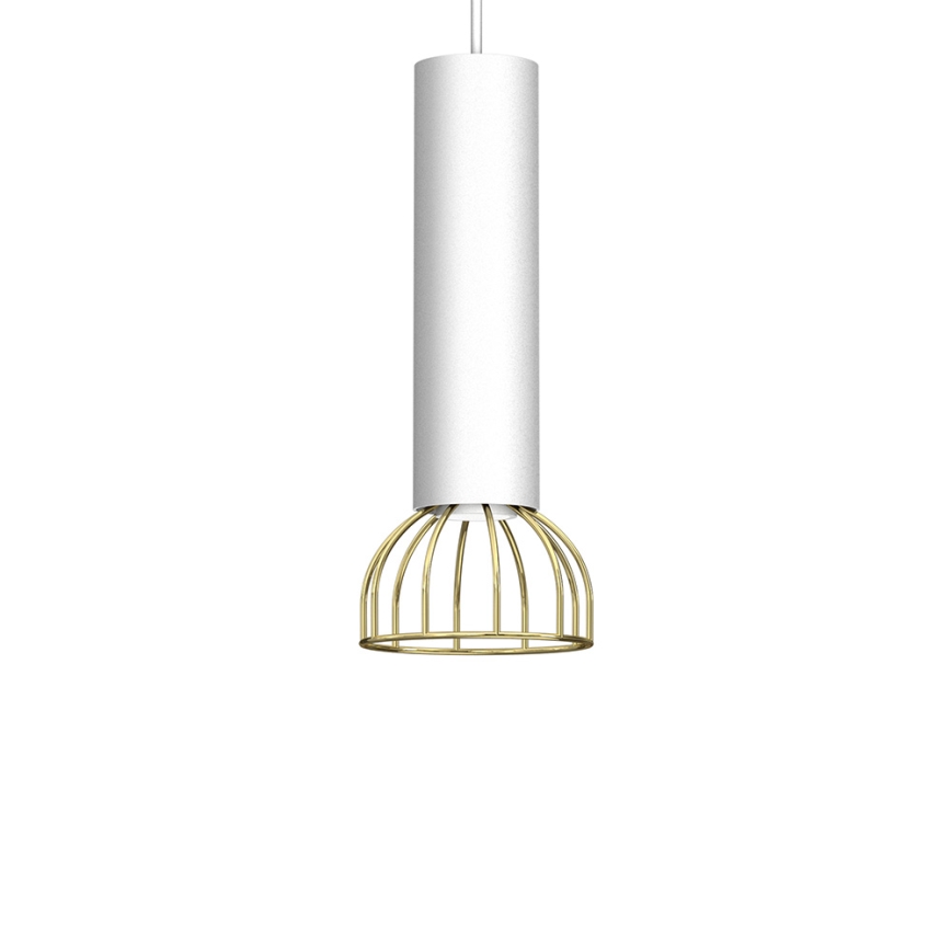 Luster na sajli DANTE 1xGU10/25W/230V bijela/zlatna