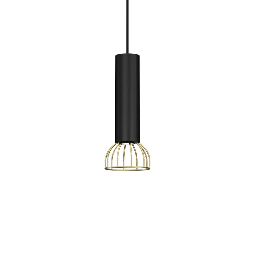 Luster na sajli DANTE 1xGU10/25W/230V crna/zlatna