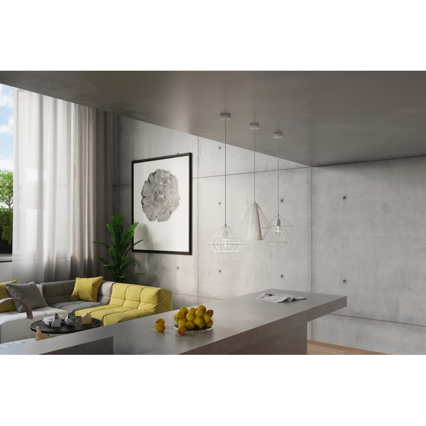 Luster na sajli DEMI 1xE27/60W/230V bijela