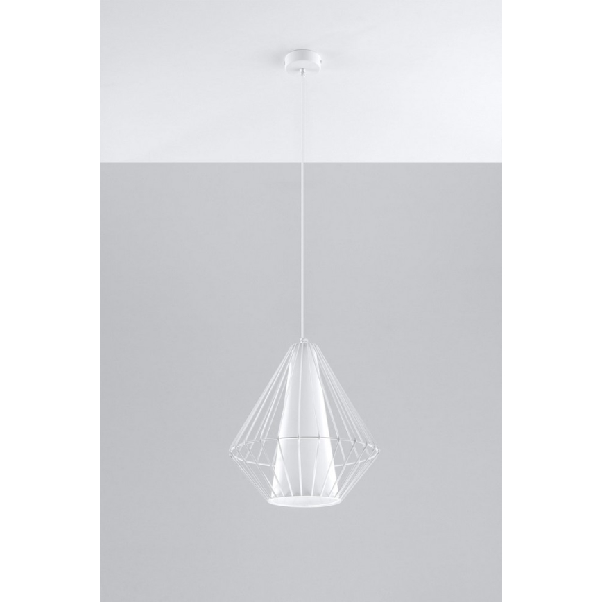 Luster na sajli DEMI 1xE27/60W/230V bijela