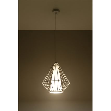 Luster na sajli DEMI 1xE27/60W/230V bijela