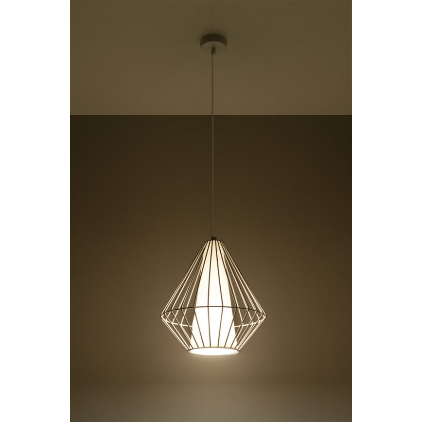 Luster na sajli DEMI 1xE27/60W/230V bijela