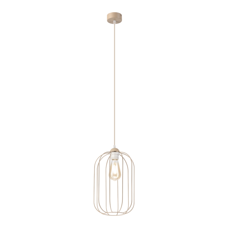 Luster na sajli DESTELLO 1xE27/15W/230V, promjer 21 cm, bež