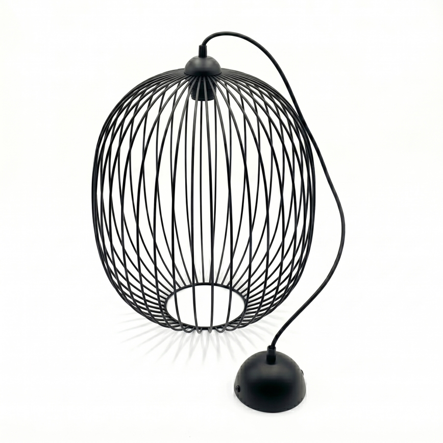 Luster na sajli DESTELLO 1xE27/15W/230V Ø 33 cm crna
