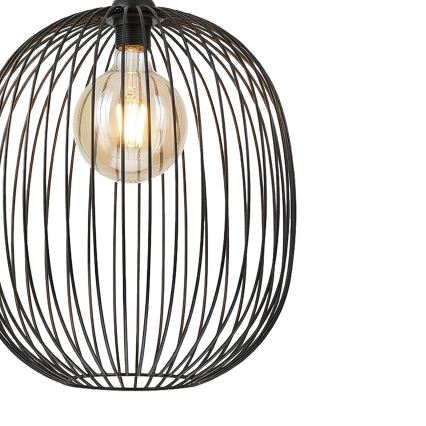 Luster na sajli DESTELLO 1xE27/15W/230V Ø 33 cm crna