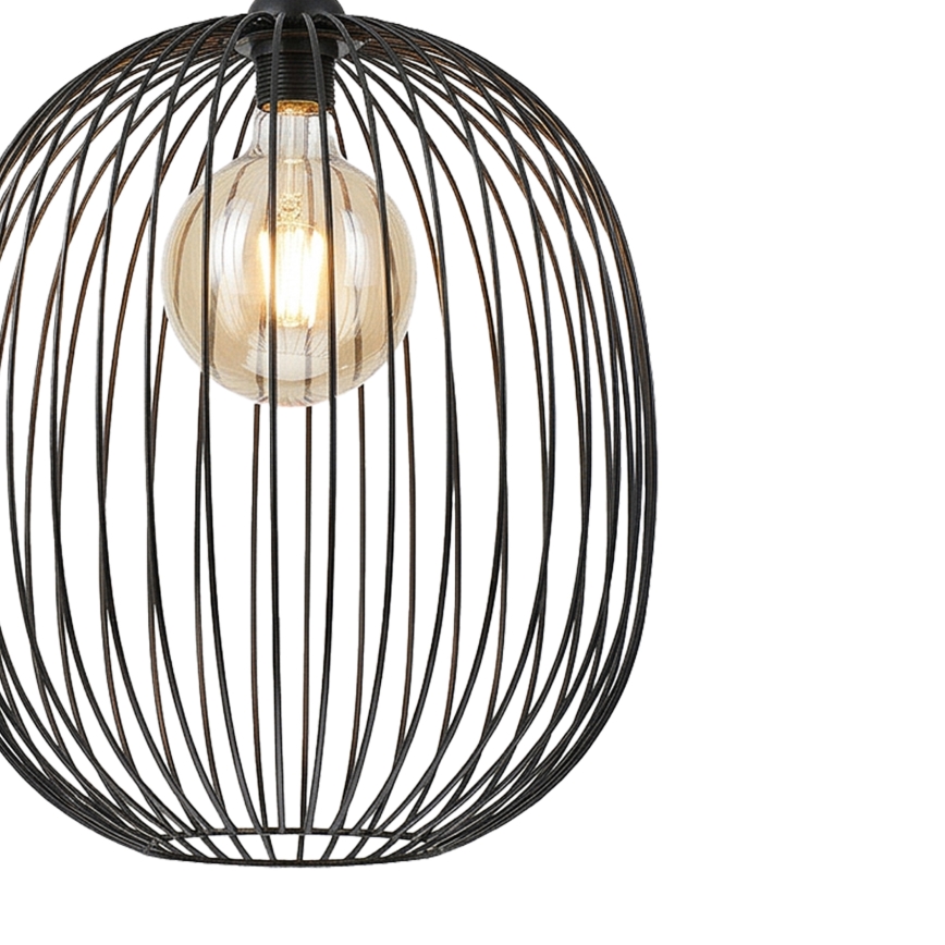 Luster na sajli DESTELLO 1xE27/15W/230V Ø 33 cm crna