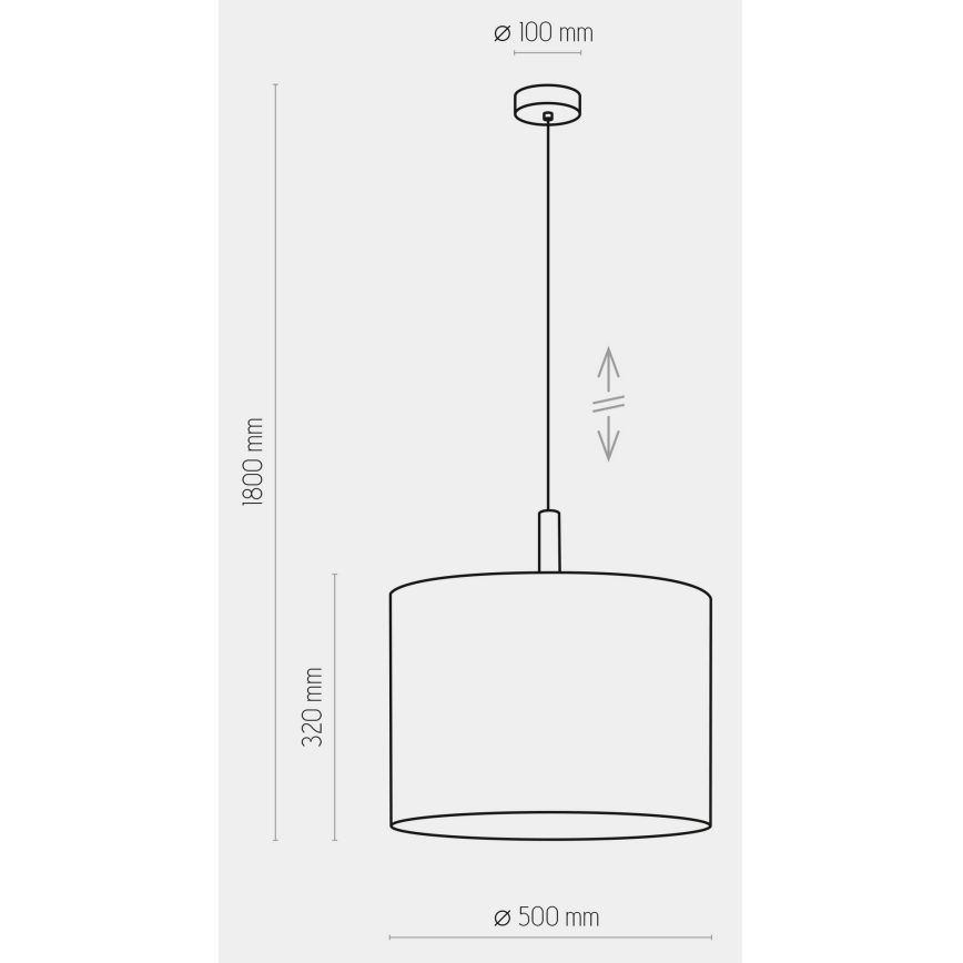 Luster na sajli DEVA 1xE27/25W/230V bijela