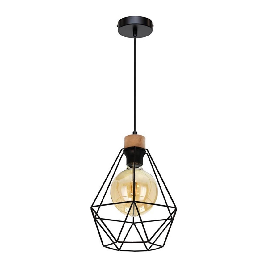 Luster na sajli DIAMENT 1xE27/60W/230V hrast