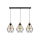 Luster na sajli DIAMENT 3xE27/60W/230V hrast