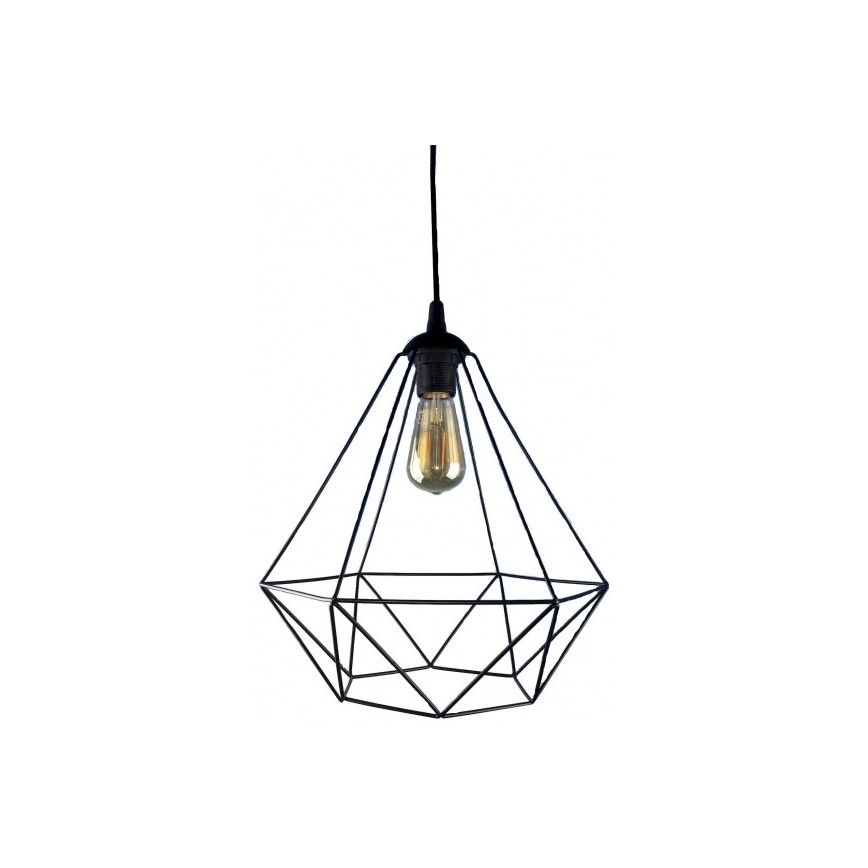 Luster na sajli DIAMOND 1xE27/60W/230V crna