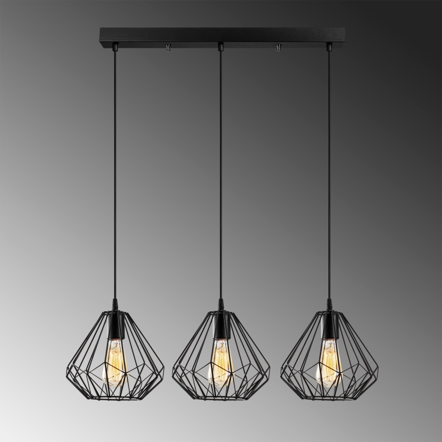 Luster na sajli DIAMOND 3xE27/100W/230V