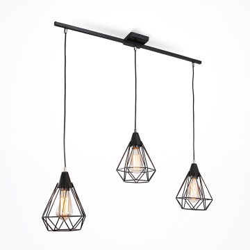 Luster na sajli DIAMOND 3xE27/60W/230V 83 cm