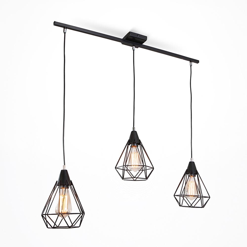 Luster na sajli DIAMOND 3xE27/60W/230V 83 cm