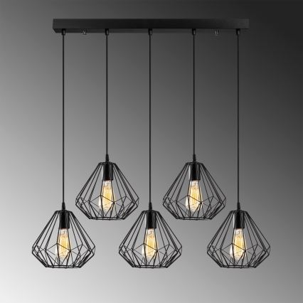 Luster na sajli DIAMOND 5xE27/100W/230V