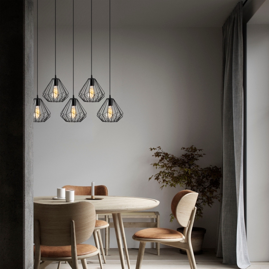 Luster na sajli DIAMOND 5xE27/100W/230V