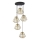 Luster na sajli DIAMOND 5xE27/15W/230V crni/zlatni