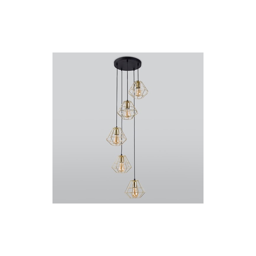 Luster na sajli DIAMOND 5xE27/60W/230V