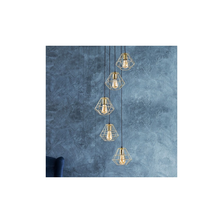 Luster na sajli DIAMOND 5xE27/60W/230V