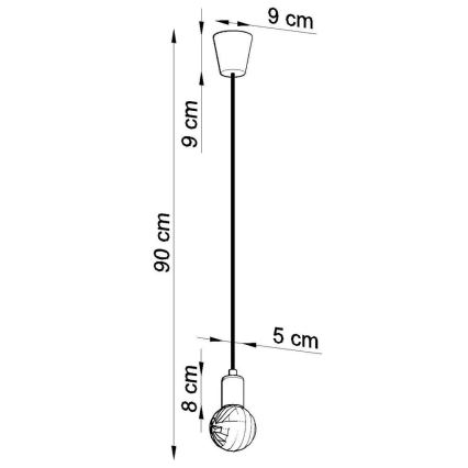 Luster na sajli DIEGO 1xE27/60W/230V