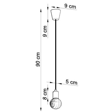 Luster na sajli DIEGO 1xE27/60W/230V