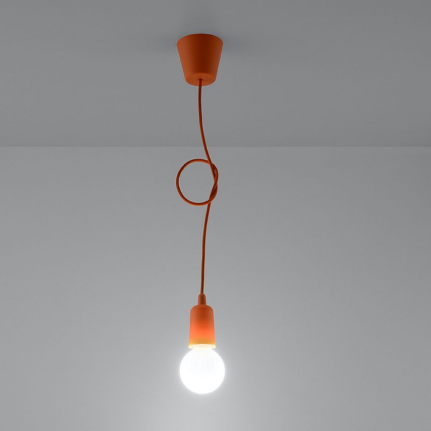 Luster na sajli DIEGO 1xE27/60W/230V narančasta