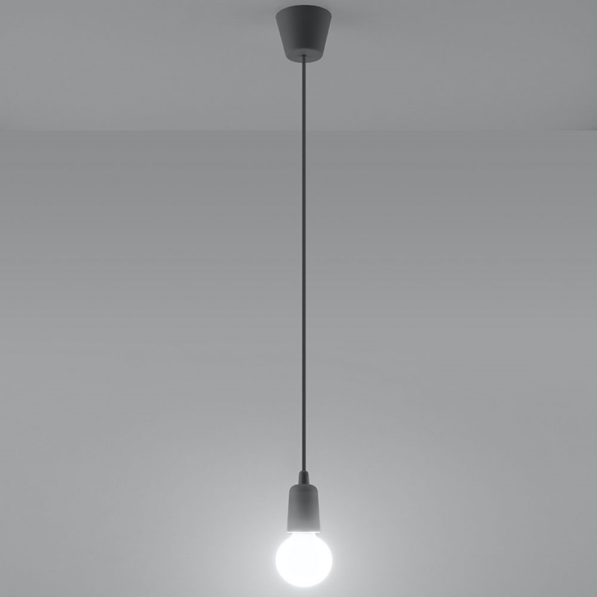 Luster na sajli DIEGO 1xE27/60W/230V siva