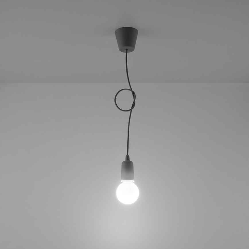 Luster na sajli DIEGO 1xE27/60W/230V siva