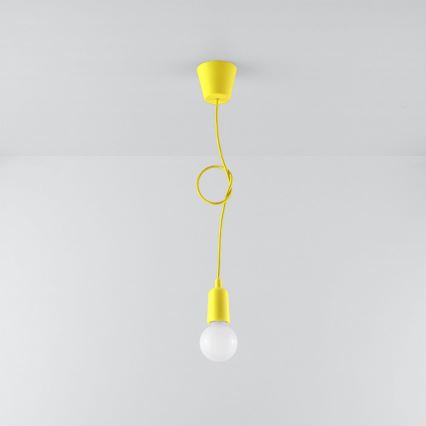 Luster na sajli DIEGO 1xE27/60W/230V žuta