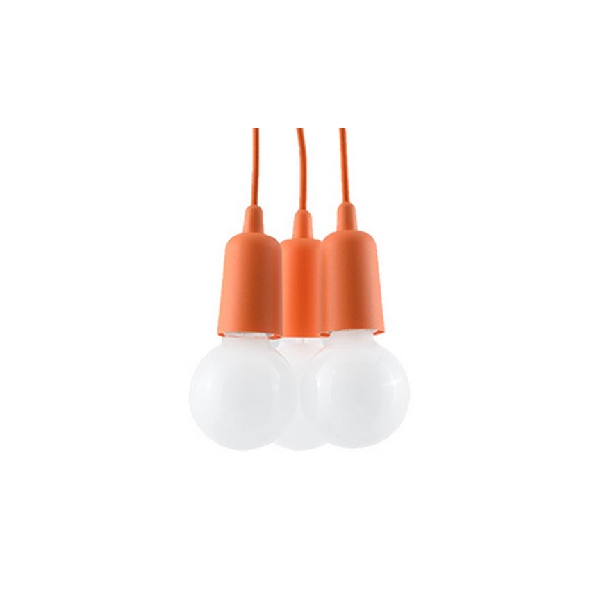 Luster na sajli DIEGO 3xE27/60W/230V narančasta
