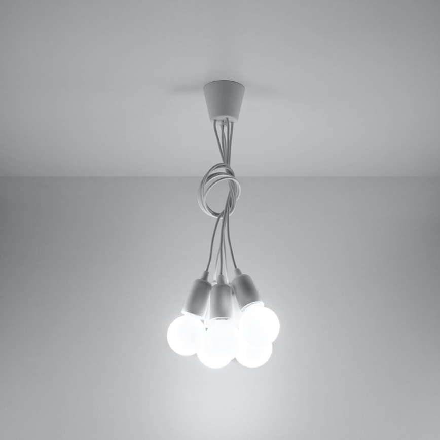 Luster na sajli DIEGO 5xE27/60W/230V