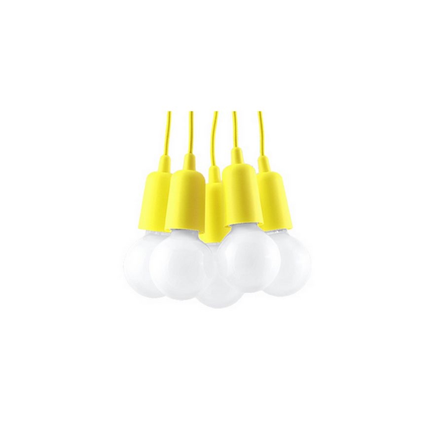Luster na sajli DIEGO 5xE27/60W/230V žuta